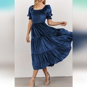 Elegant Blue Midi Dress